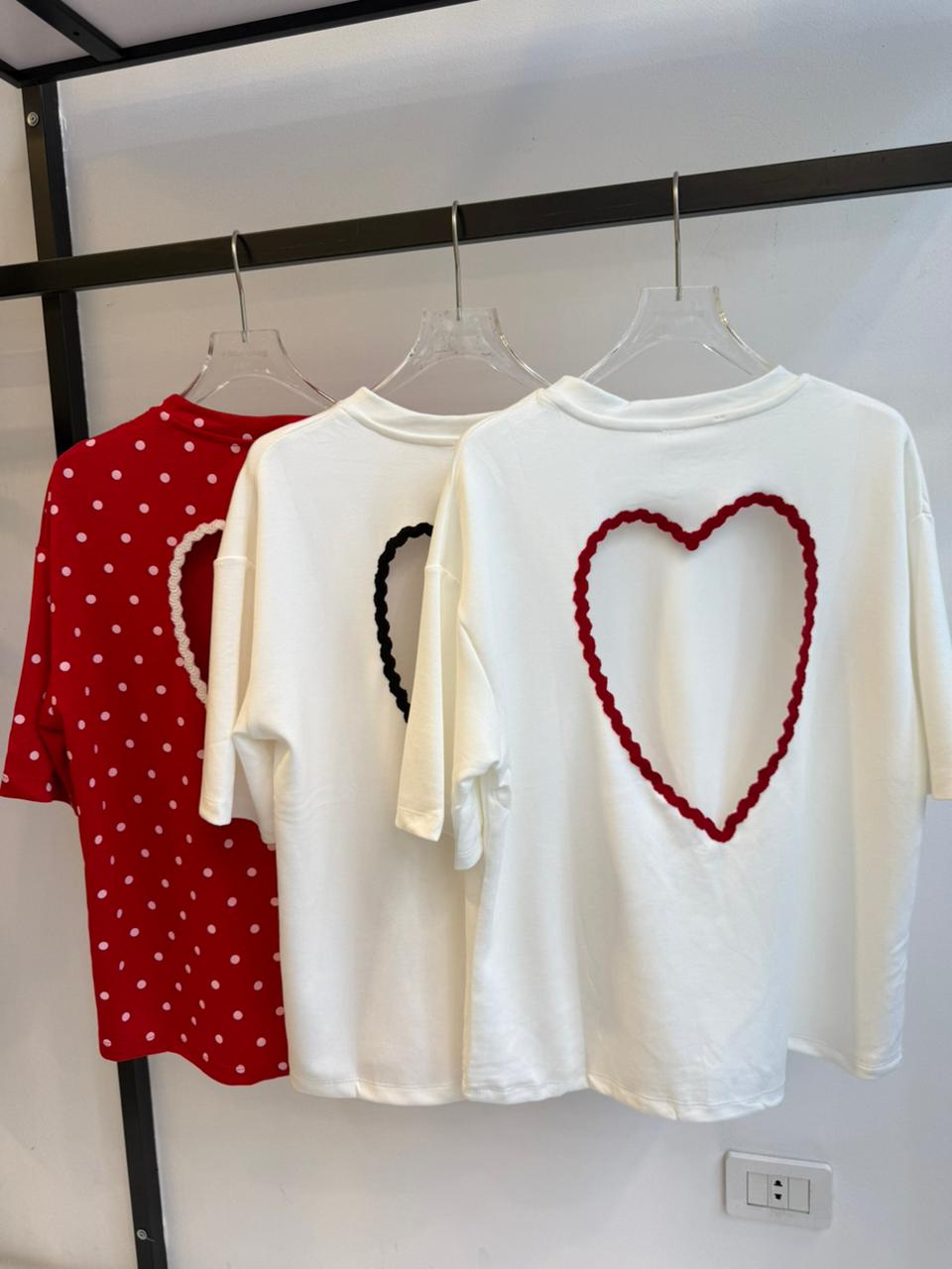 open back heart t-shirt