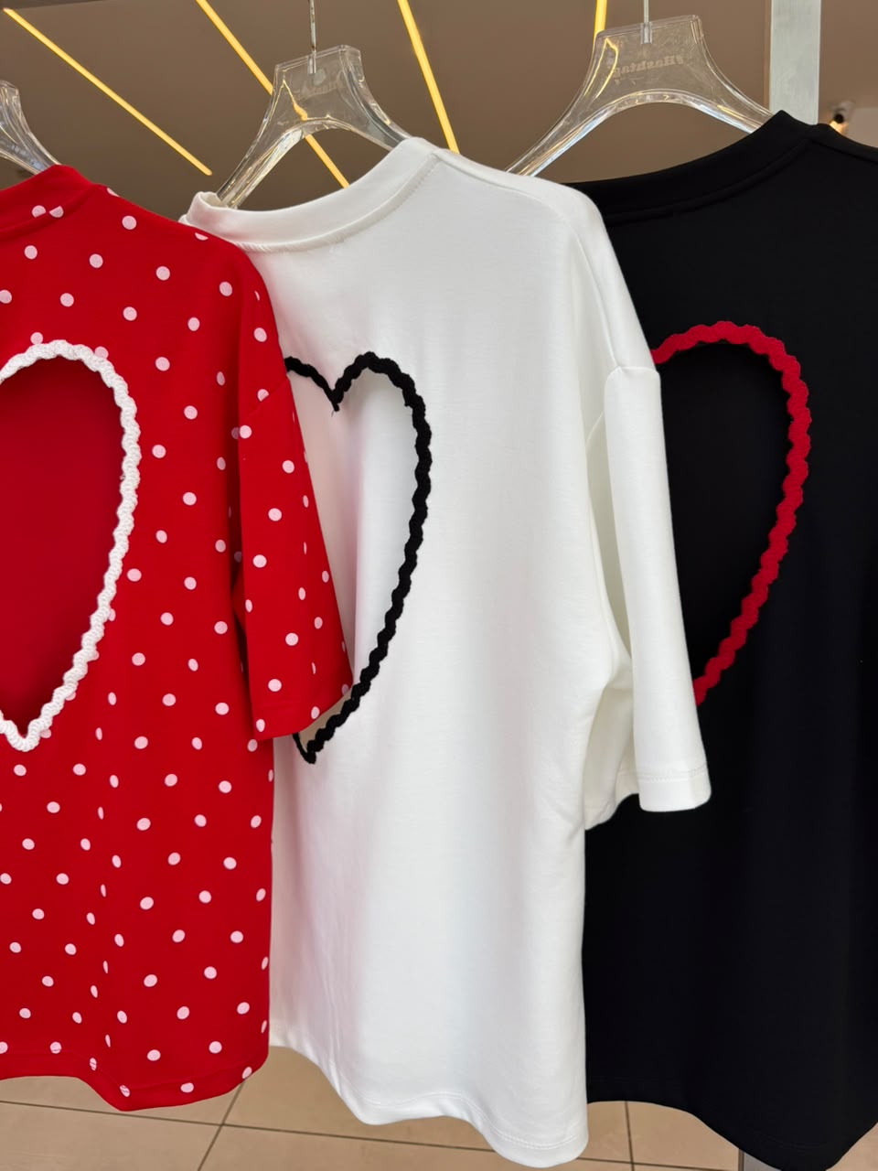 open back heart t-shirt