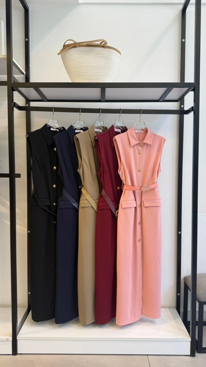 dress with belt