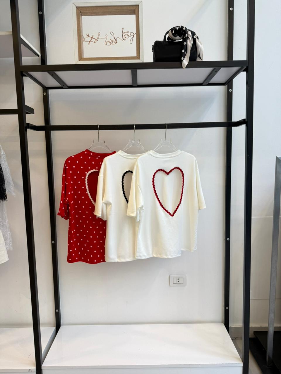 open back heart t-shirt